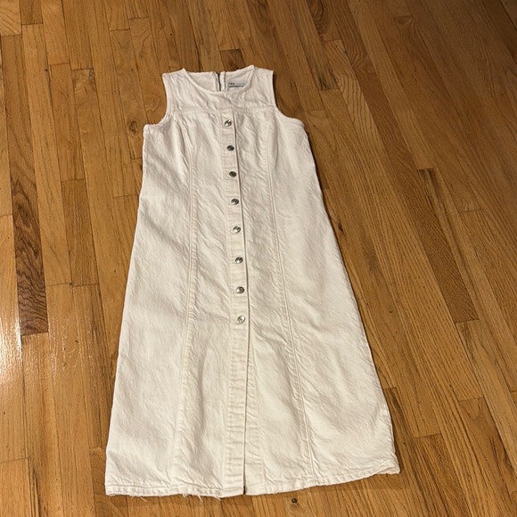 Zara White Denim Dress Zara White Denim Dress